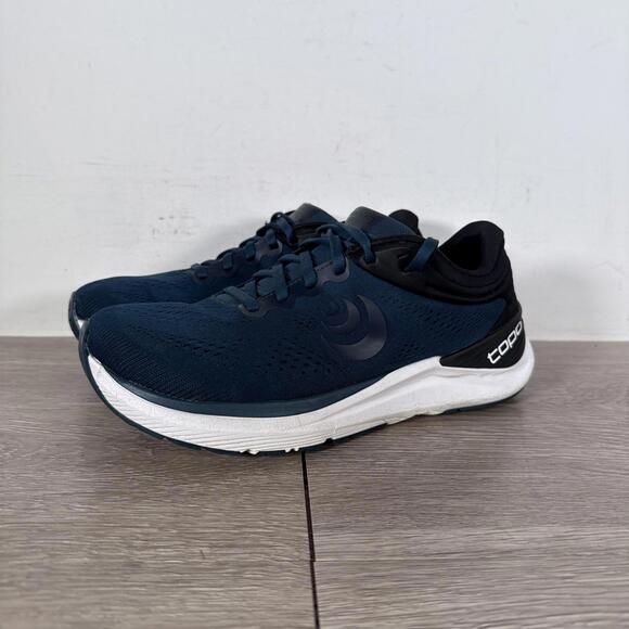 Topo Ultrafly 4 Men's Size 7 Wide Running Shoes - Navy/Black Athletic No Insoles - Picture 1 of 9